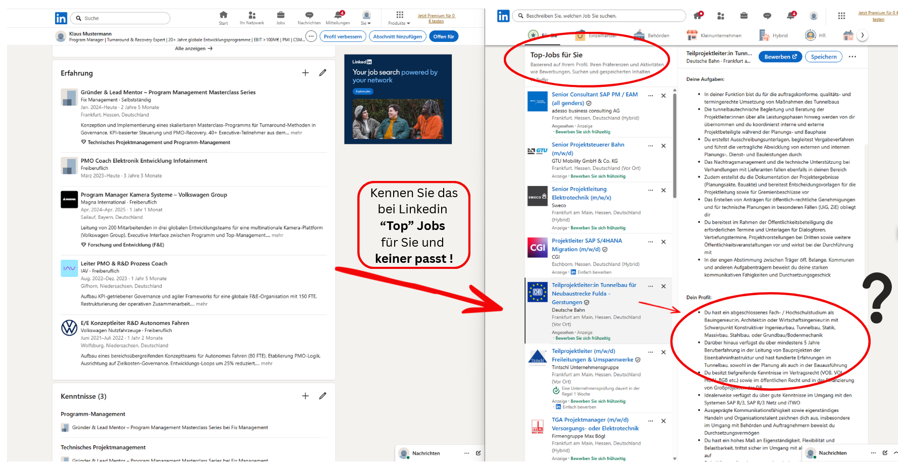 Marktpuls in Aktion — LinkedIn Jobs mit echten Matches und Zeitersparnis