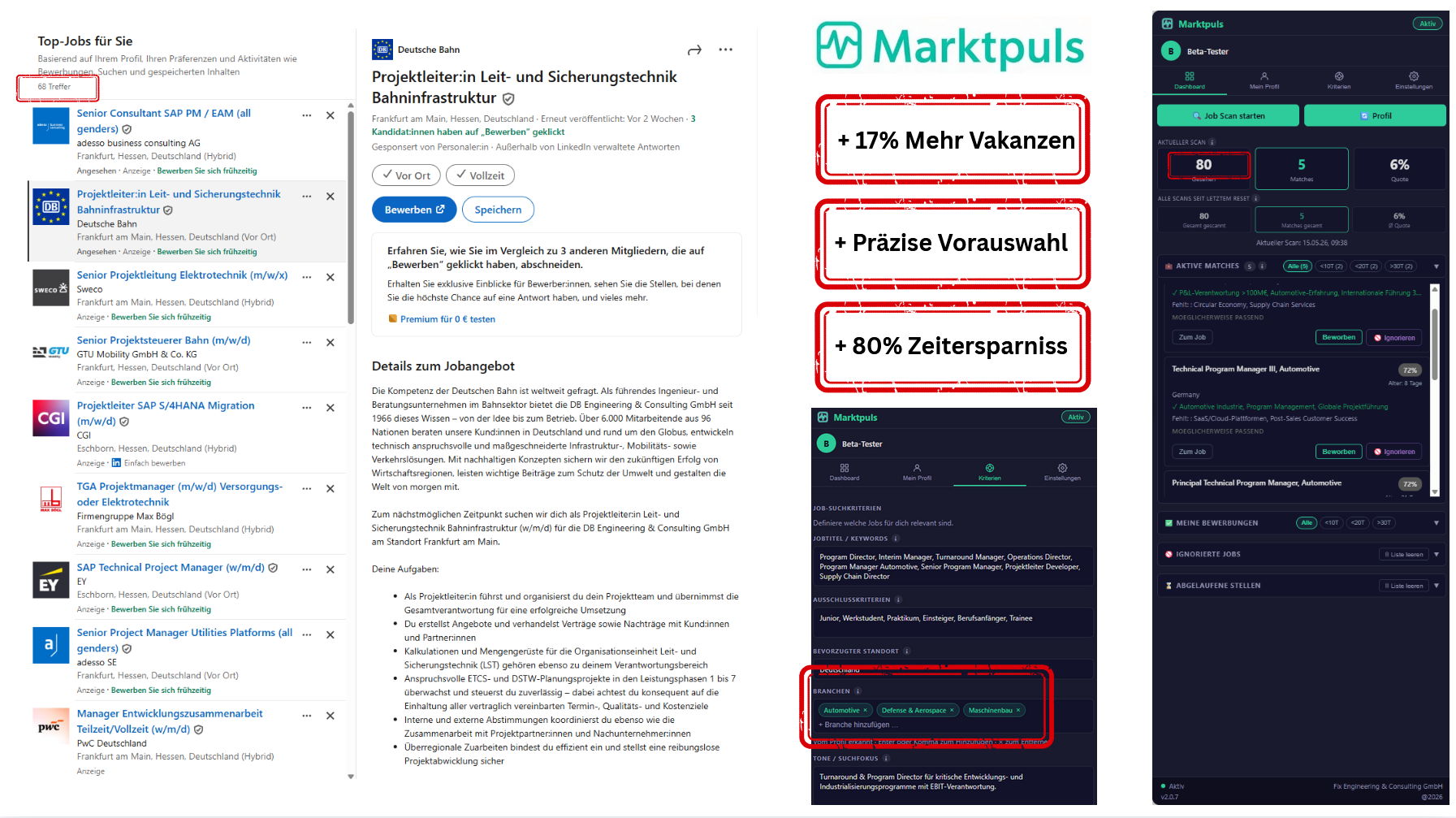 Kennen Sie das? LinkedIn Top-Jobs und keiner passt — Marktpuls löst das